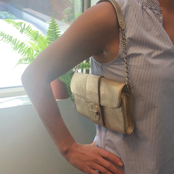 Gold Kate Spade Leather Shoulder/Clutch - Picture 7 of 7